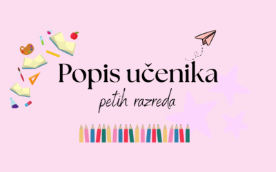 Popis učenika petih razreda