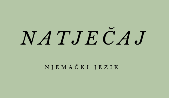 NATJEČAJ za zasnivanje radnog odnosa