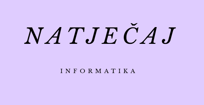 NATJEČAJ za zasnivanje radnog odnosa