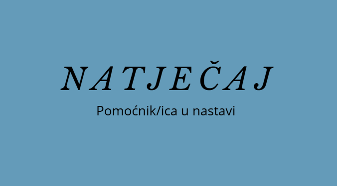 NATJEČAJ ZA RADNO MJESTO